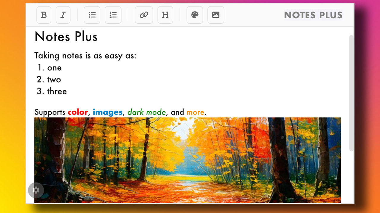 Notes Plus screenshot